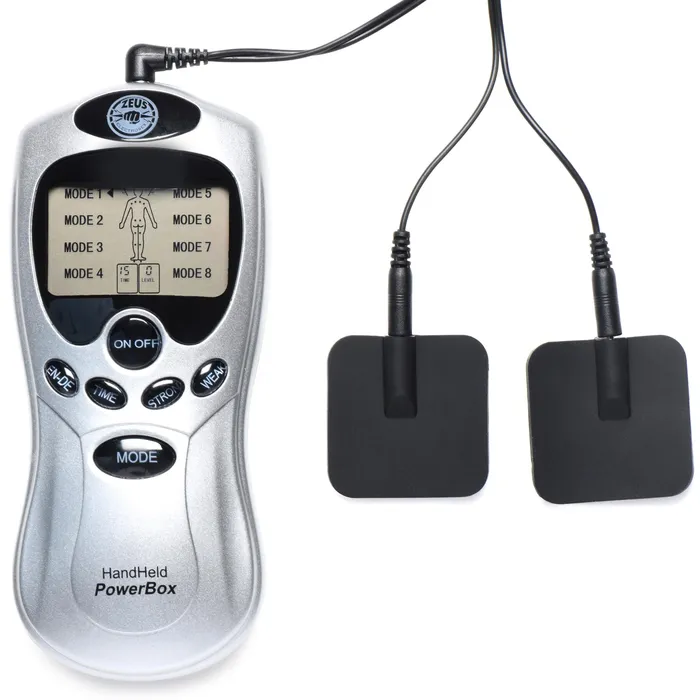 Zeus Electrosex Anal Zeus Electrosex Handheld Power Box with Black Silicone Pads Zeus Electrosex Anal Zeus Electrosex Handheld Power Box with Black Silicone Pads